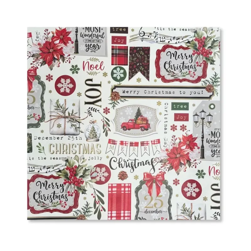 25 fogli carta regalo Christmas Joy Miglior Prezzo  Natale OUT