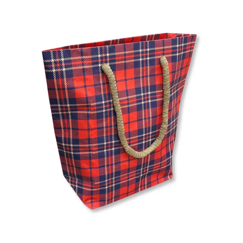 Shopper in Carta Concrete Tartan