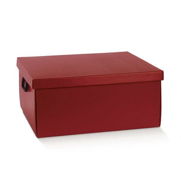 Scatola Confezione Regalo Modello Tutto a Posto Linea Fibra Bordeaux