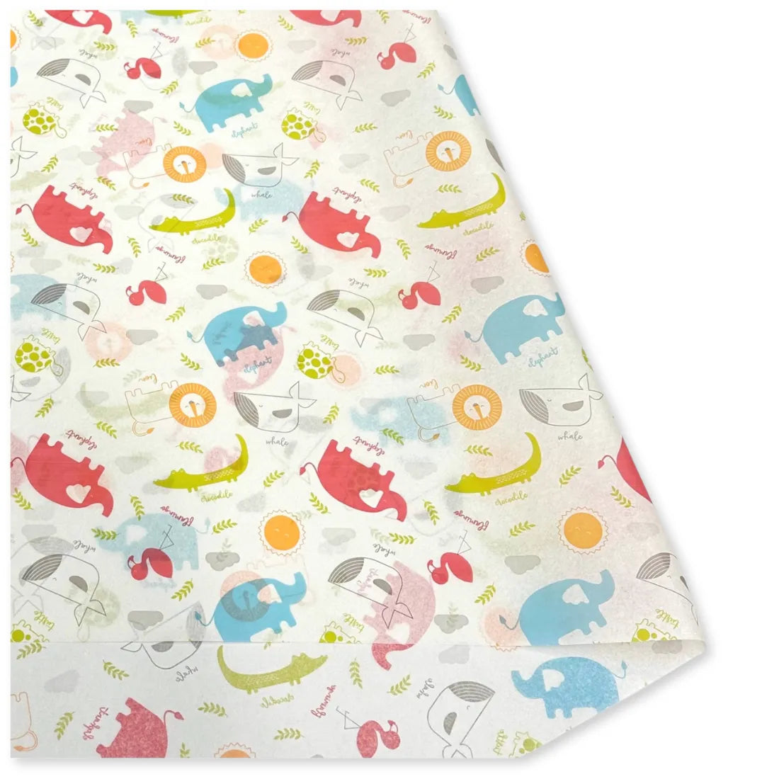 40 Fogli Carta Velina Fantasia Animals 20 gr. 50x70 cm.