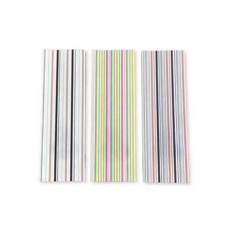 Sacchetto in Carta Fantasia Rigata Assortito con Finestre