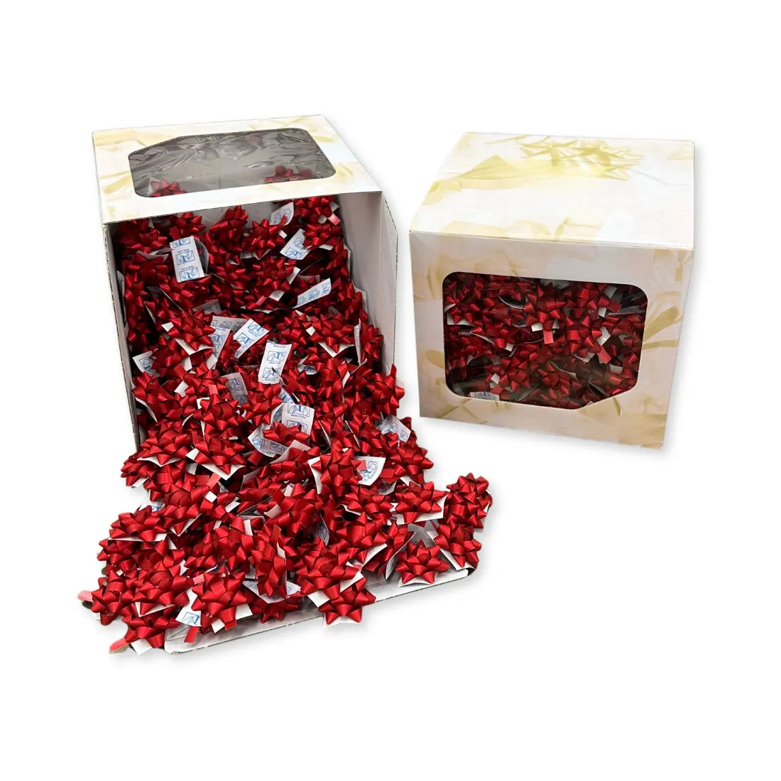 Coccarde Micro Metal Satin Rosso