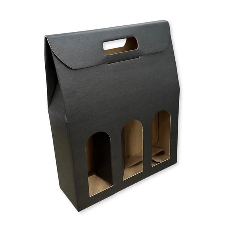 Scatole Porta Bottiglie Linea Seta Nero