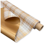 Bobina Polipropilene 40 My. Fantasia New Tartan Oro. Lunghezza 40 mt.