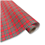 Bobina in Carta Fantasia Tartan. Altezza 70 cm. Lunghezza 25 mt.