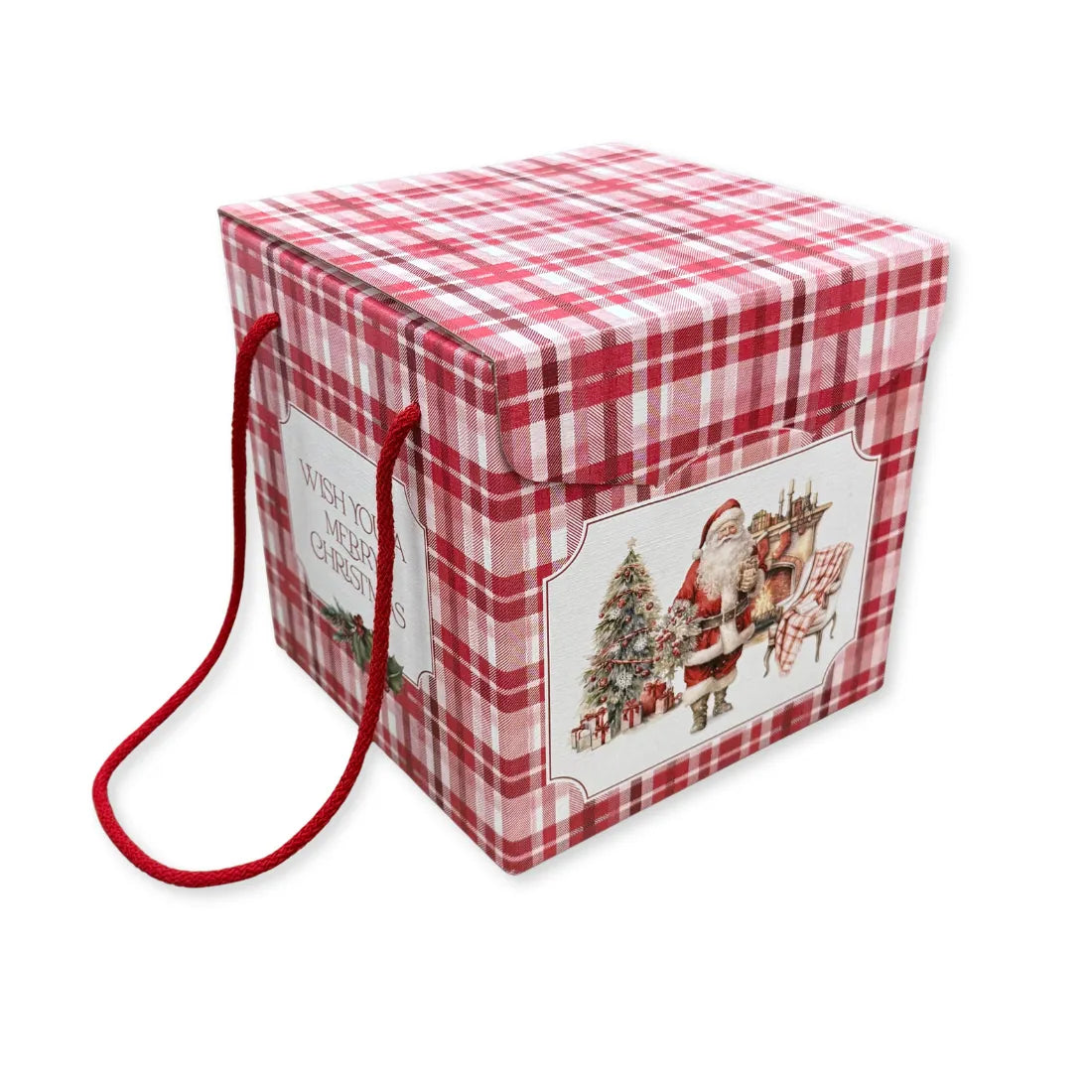 Scatola Confezione Regalo Porta Panettone Alto da 1kg./750 gr. Santa's Home