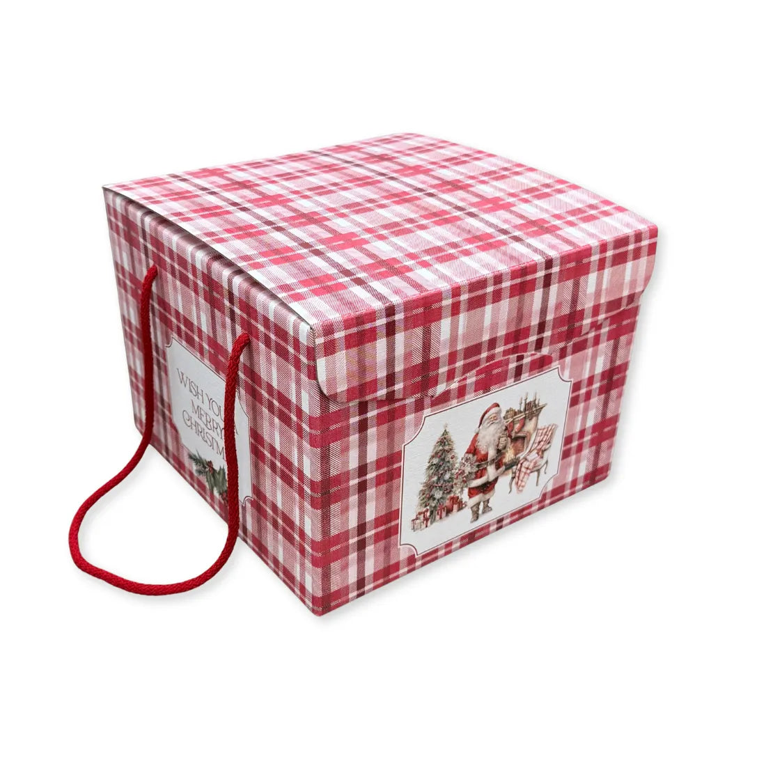 Scatola Confezione Regalo Porta Panettone Basso da 1kg./750 gr. Linea Santa's Home