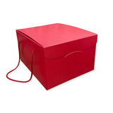 Scatola Confezione Regalo Porta Panettone + Bottiglia Linea Fibra Rosso