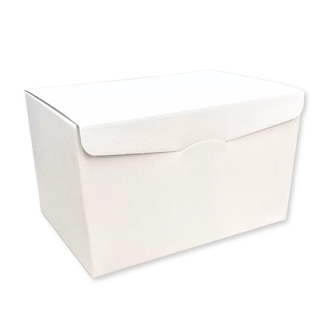 Scatola Confezione Regalo Misura 39x27x23,5 cm. Linea Fibra Bianco