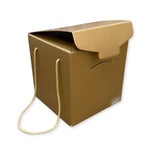 Scatola Confezione Regalo Porta Panettone Alto da 1kg./750 gr. Linea Fibra oro