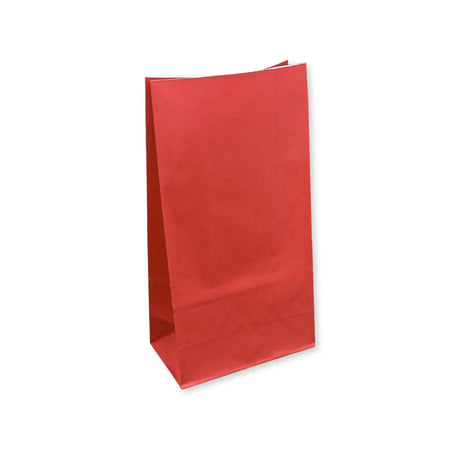 Sacchetto in Carta Rosso con Fondo Rettangolare