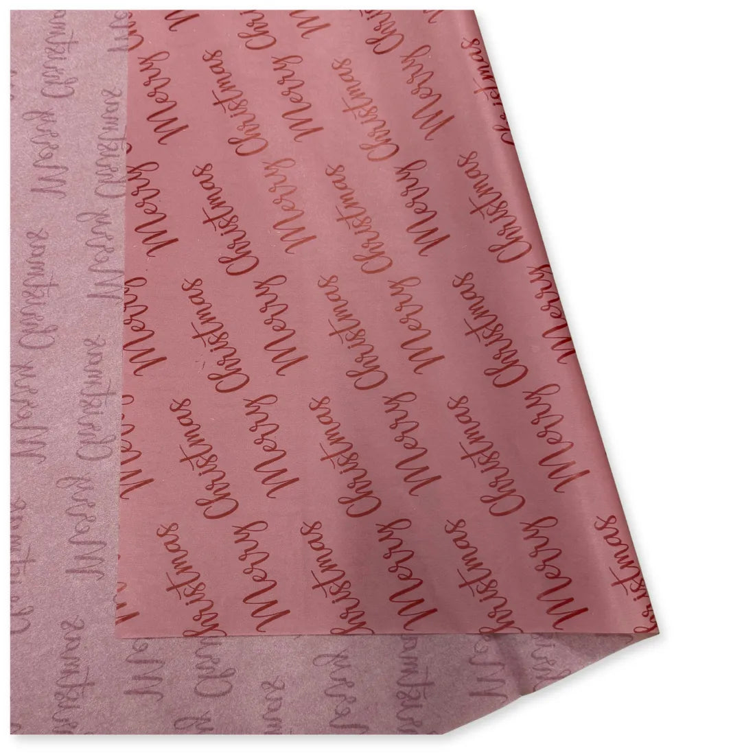 50 Fogli Carta Velina Fantasia Merry Christmas Bordeaux 20 gr. 62x86 cm.