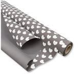 Bobina Polipropilene 40 My. Fantasia Cuori Grigio. Lunghezza 40 mt.