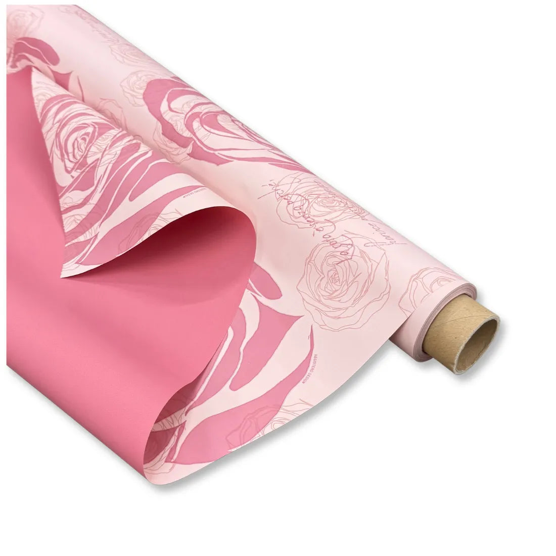 Bobina Polipropilene 40 My. Fantasia Rose Rosa. Lunghezza 25 mt.