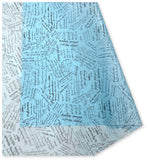25 Fogli Carta Velina Fantasia Script Carta Zucchero 20 gr. 70x100 cm.