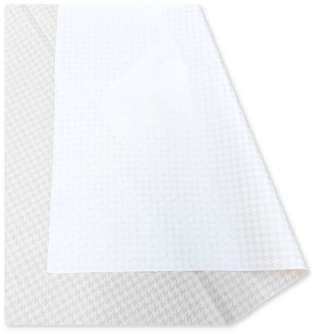 25 Fogli Carta Velina Fantasia Pied De Poule Bianca 20 gr. 70x100 cm.