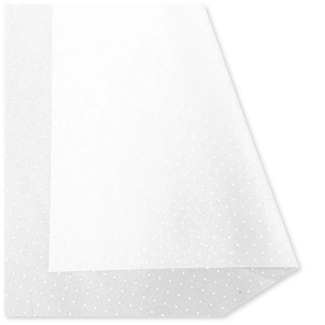 30 Fogli Carta Velina Fantasia Pois Bianco 20 gr. 70x100 cm.