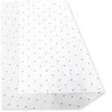 30 Fogli Carta Velina Fantasia Cuore Rosso 20 gr. 70x100 cm.