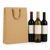 Shopper Porta 1,2 e 3 Bottiglie Avana