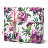 25 Fogli Carta Regalo Fiori in Viola