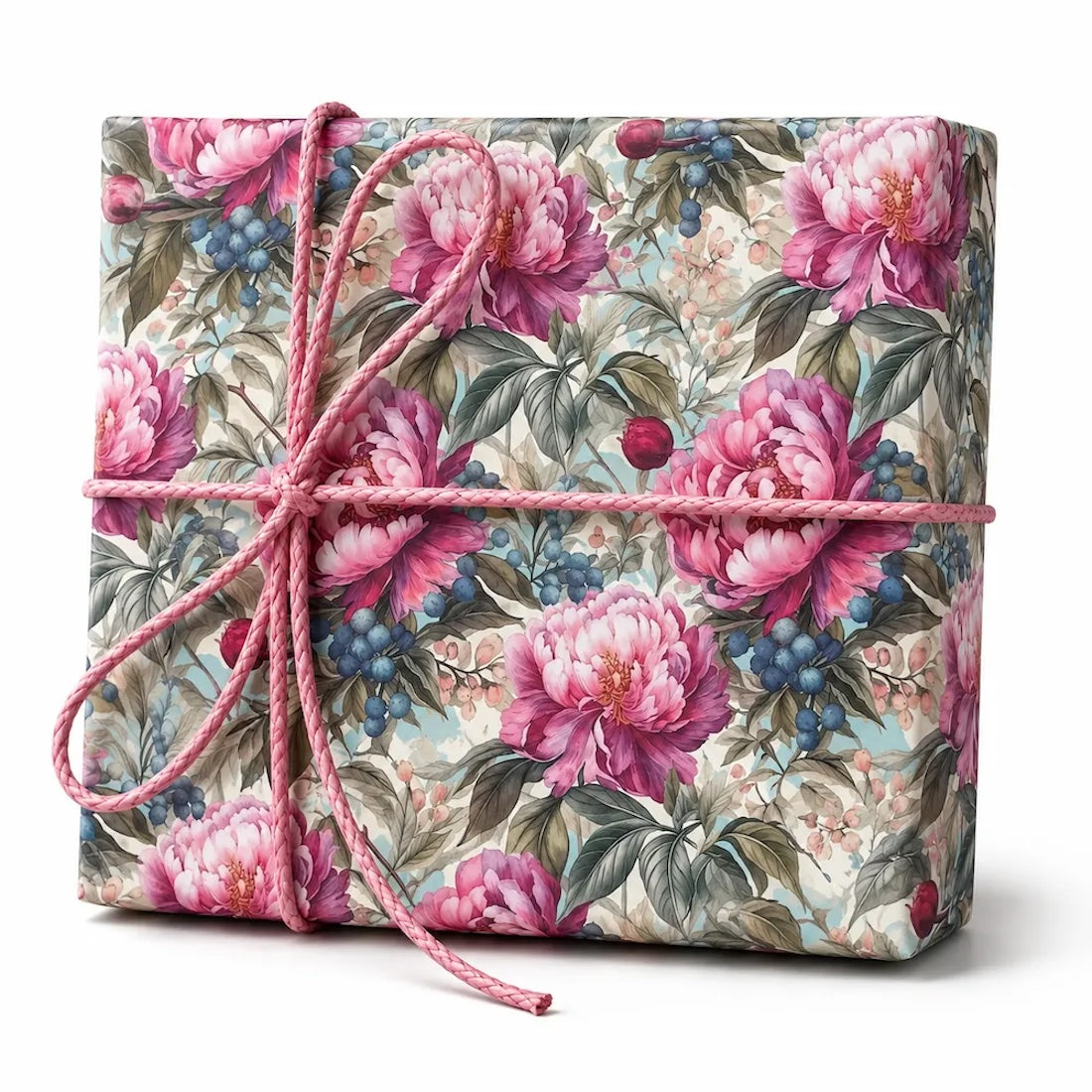 25 Fogli Carta Regalo Peonie e Bacche