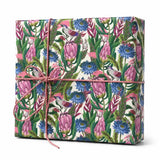 25 Fogli Carta Regalo Fiori e Uccellino