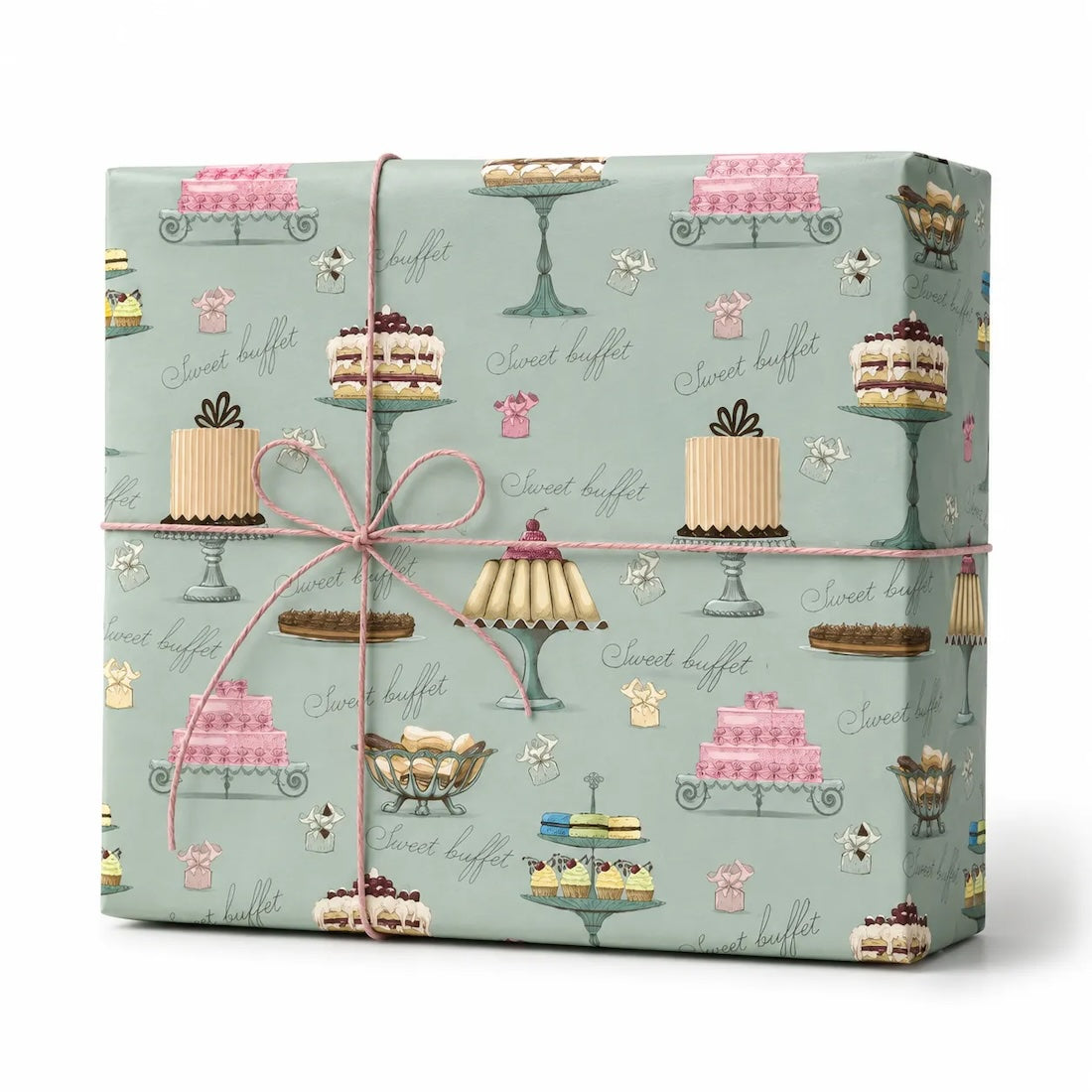 25 Fogli Carta Regalo Sweet Buffet