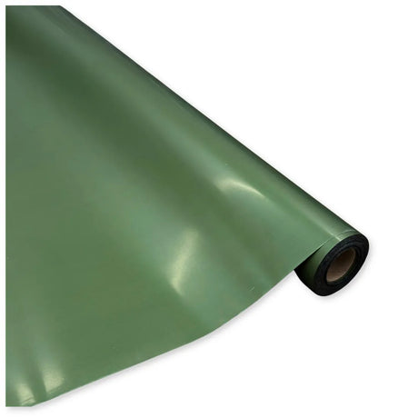 Bobina Polipropilene 60 My. Tinta Unita Verde Oliva. Lunghezza 25 m.