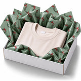 50 Fogli Carta Velina Fantasia Garland Verde 20 gr. 62x86 cm.