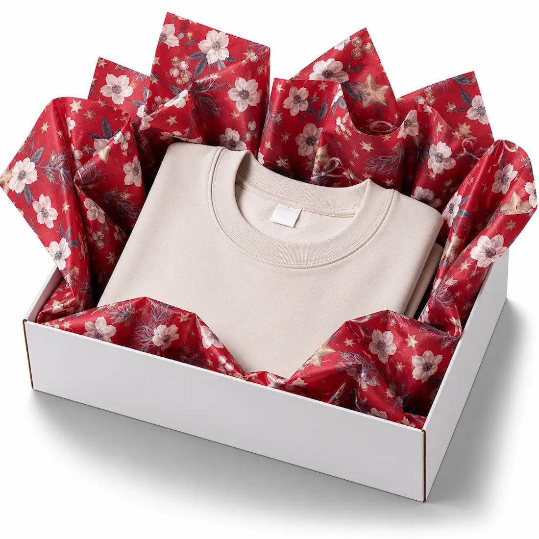 24 Fogli Carta Velina Fantasia Red Christmas 20 gr. 70x100 cm.