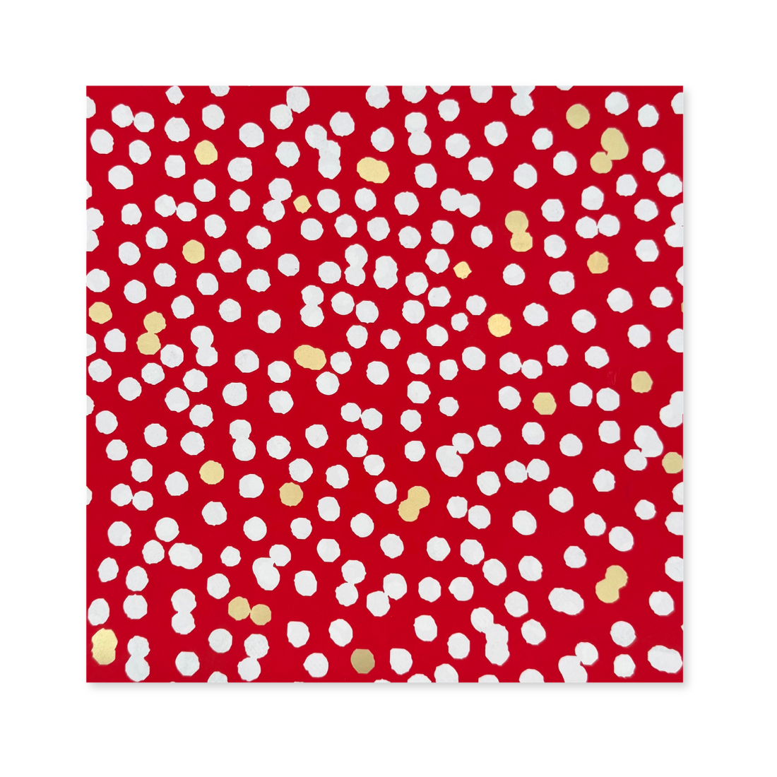 25 Fogli Carta Regalo Dots on Red