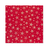 25 Fogli Carta Regalo Stars Red