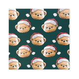 25 Fogli Carta Regalo Christmas Teddy Green