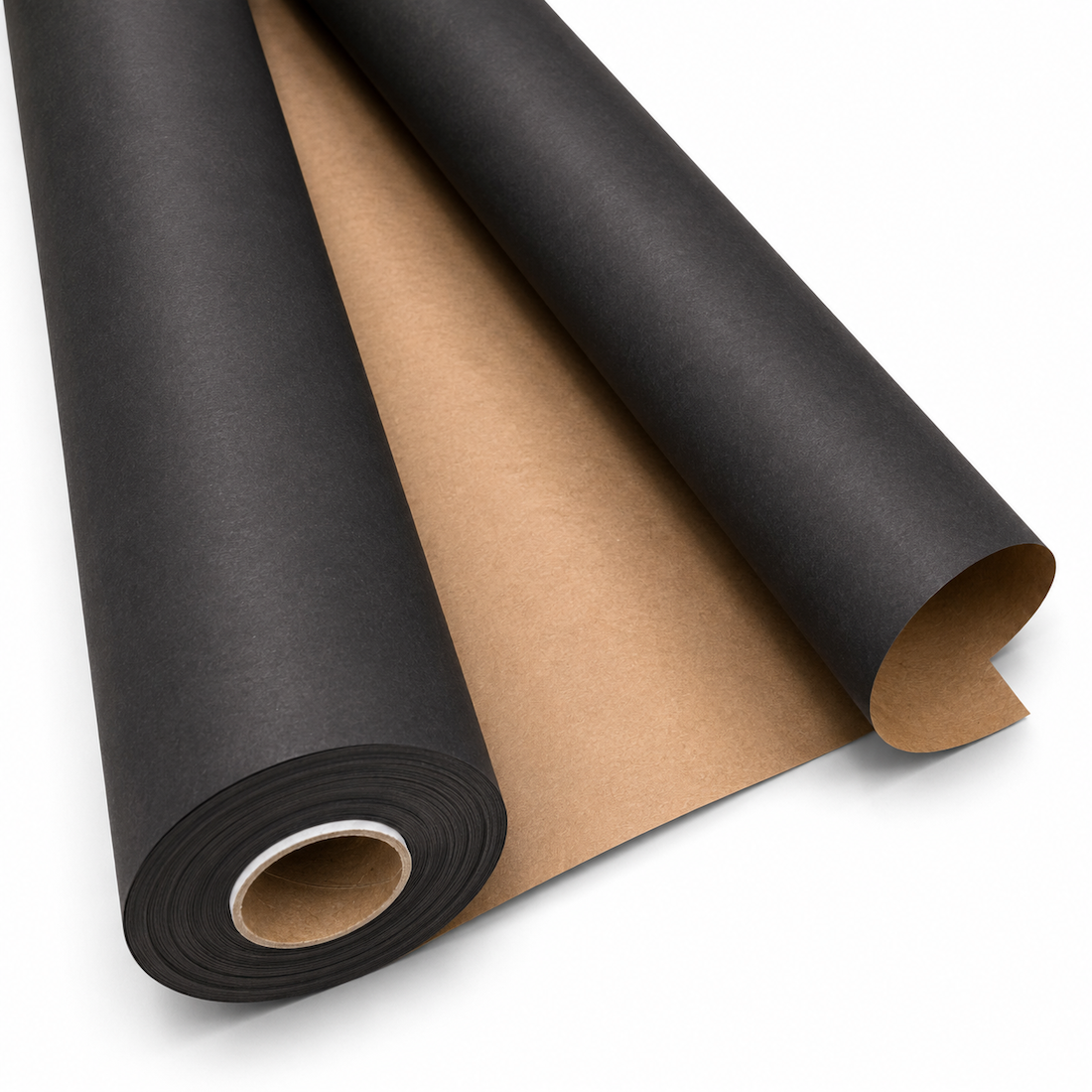 Bobina in Carta Waterproof Avana Colorata Nera. Altezza 80 cm. Lunghezza 40 mt.
