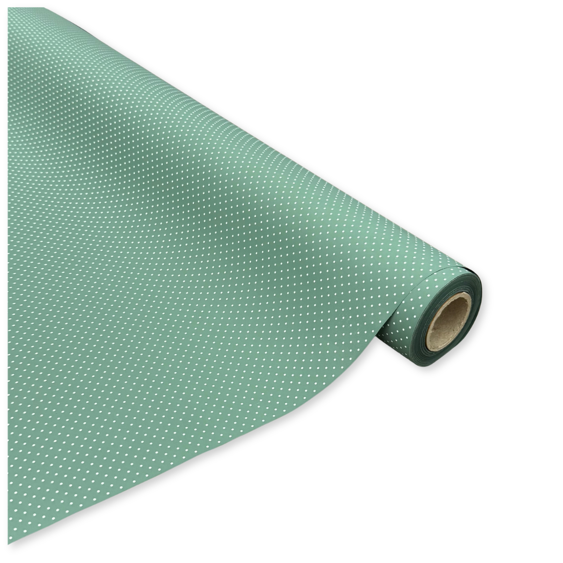 Bobina Polipropilene 40 My. Fantasia Pois Viridian Green. Lunghezza 40 mt.