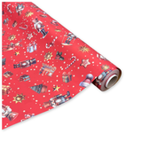 Bobina Polipropilene 50 My. Fantasia Nutcracker Rosso. Lunghezza 40 mt.