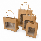 Shopper in Carta Pietra con Finestra