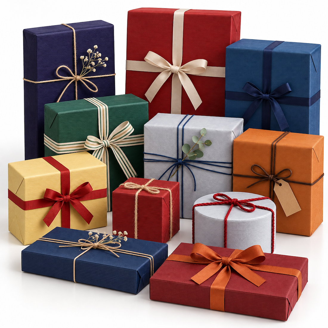 50 Fogli Carta Regalo Tinta Unita Colori Assortiti Dark