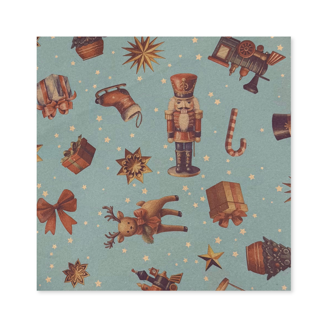 25 Fogli Carta Regalo Nutcracker Azure