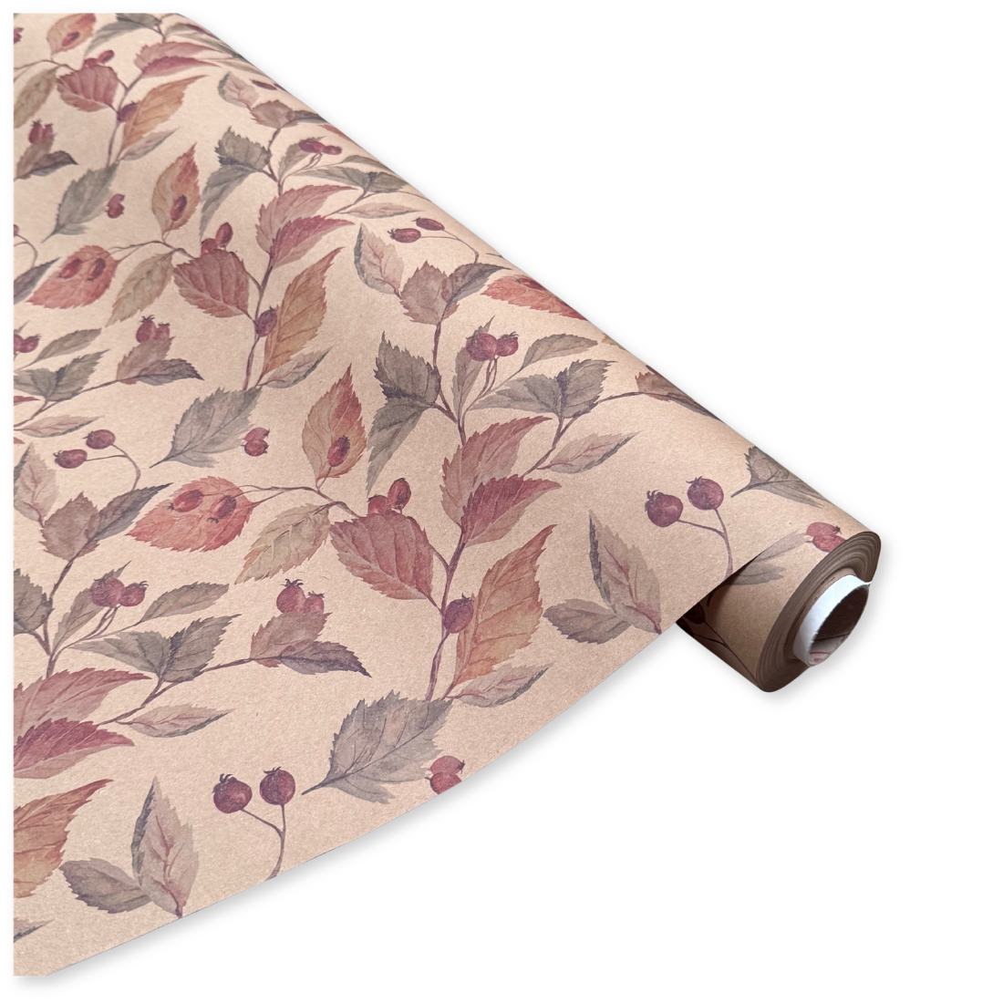Bobina in Carta Fantasia Foliage Avana. Altezza 80 cm. Lunghezza 40 mt.