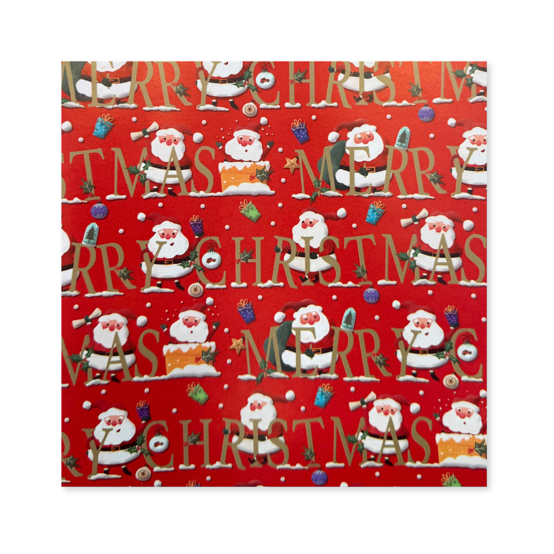 25 Fogli Carta Regalo Merry Christmas Santa