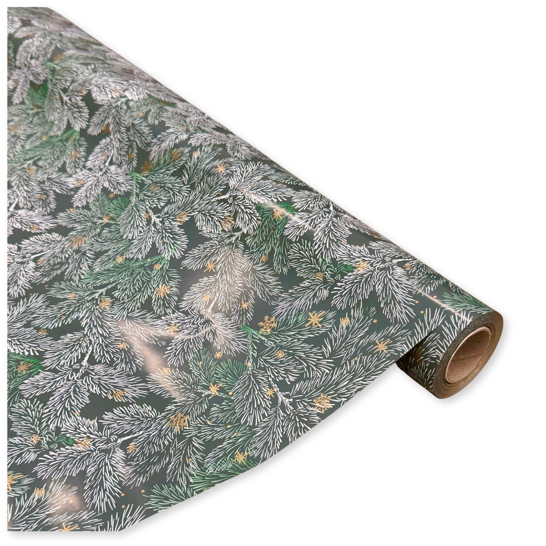 Bobina Polipropilene 40 My. Fantasia Snowy Verde. Altezza 80 cm. Lunghezza 40 mt.