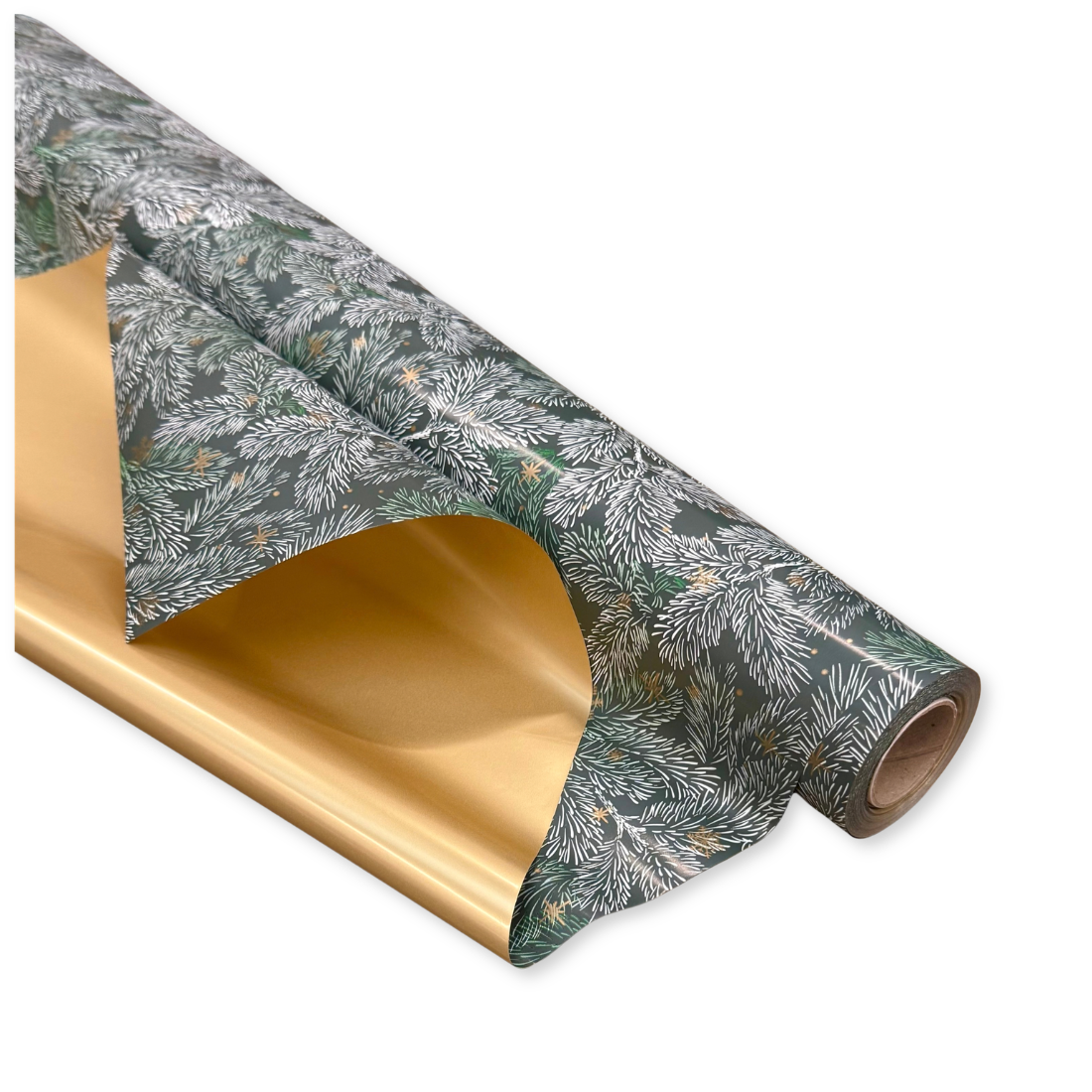 Bobina Polipropilene 40 My. Fantasia Snowy Verde. Altezza 80 cm. Lunghezza 40 mt.