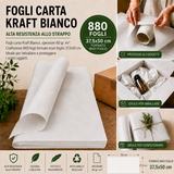 Fogli Carta Kraft Bianco 60 gr.