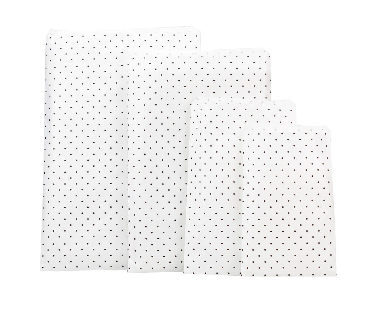 Buste Economiche Senza Soffietti Carta Bianca Fantasia Pois Nero