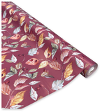 Bobina Polipropilene 40 My. Fantasia Foliage Bordeaux. Lunghezza 40 mt.