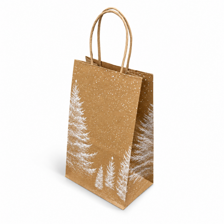 Shopper in Carta Bianco Natale