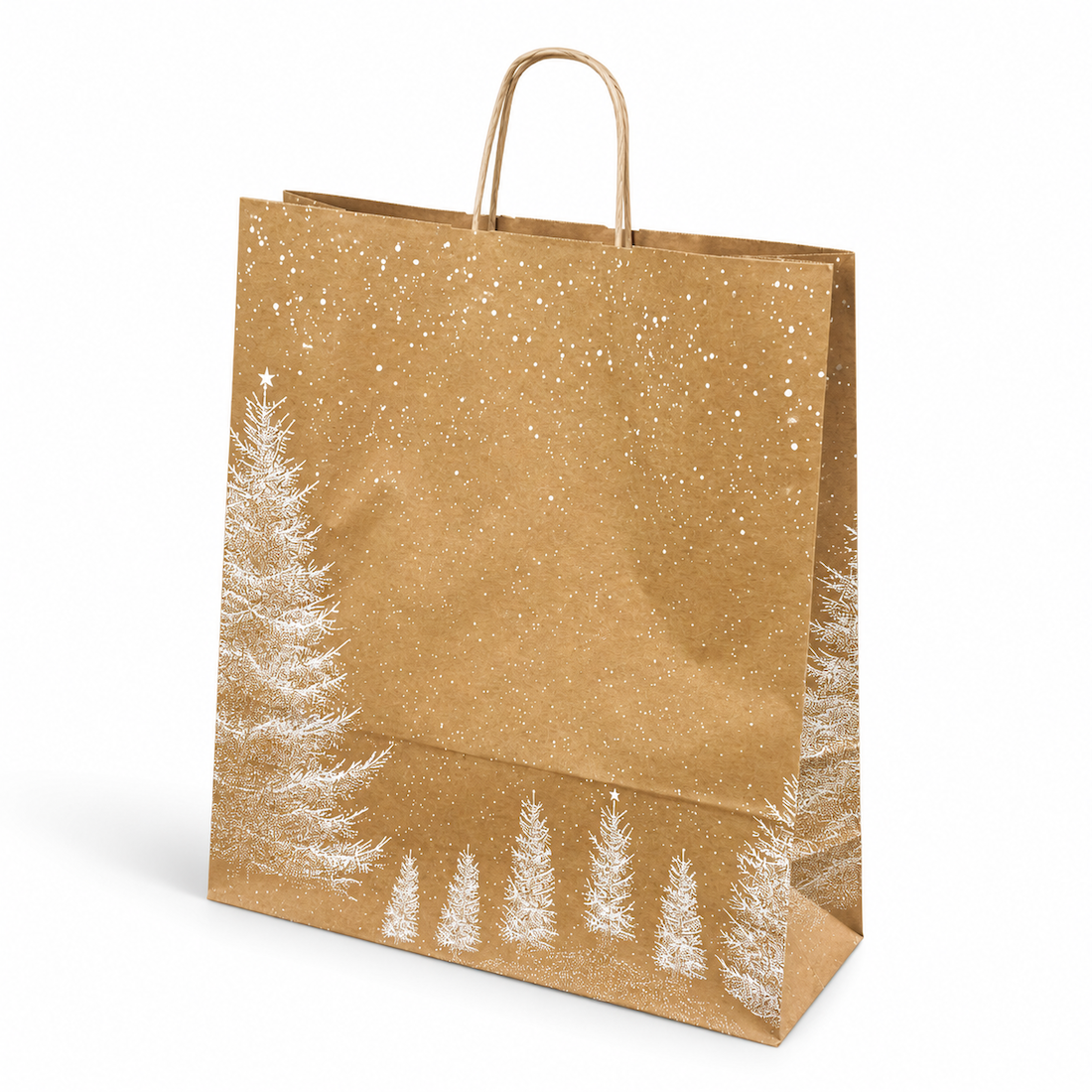 Shopper in Carta Bianco Natale