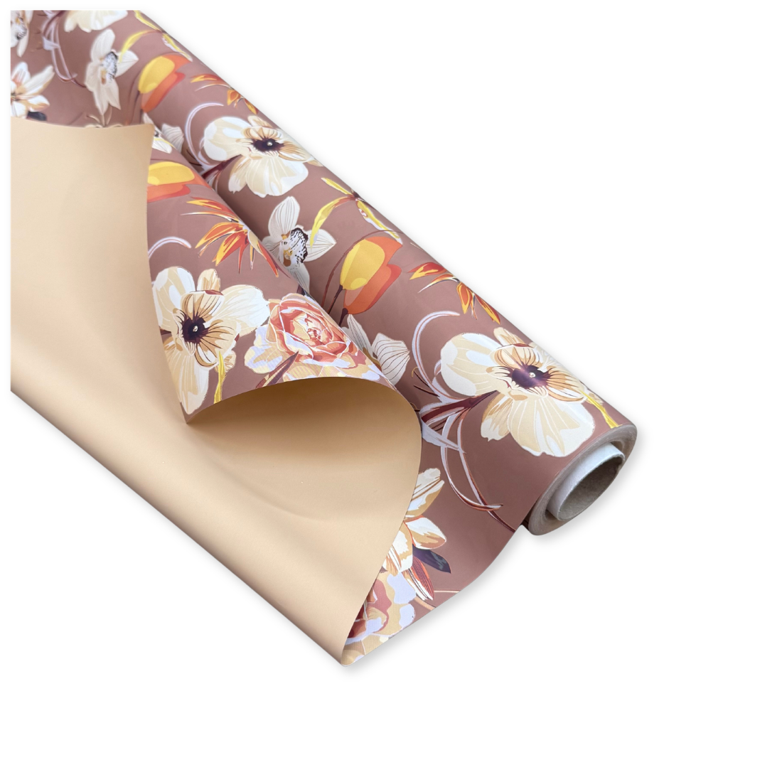 Bobina Polipropilene 40 My. Fantasia Winterly Mocha Mousse. Lunghezza 40 mt.