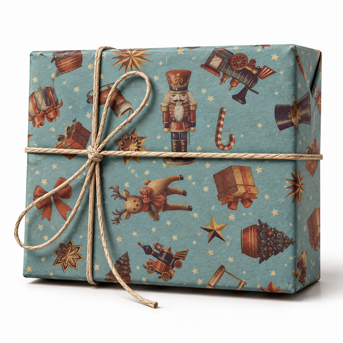 25 Fogli Carta Regalo Nutcracker Azure